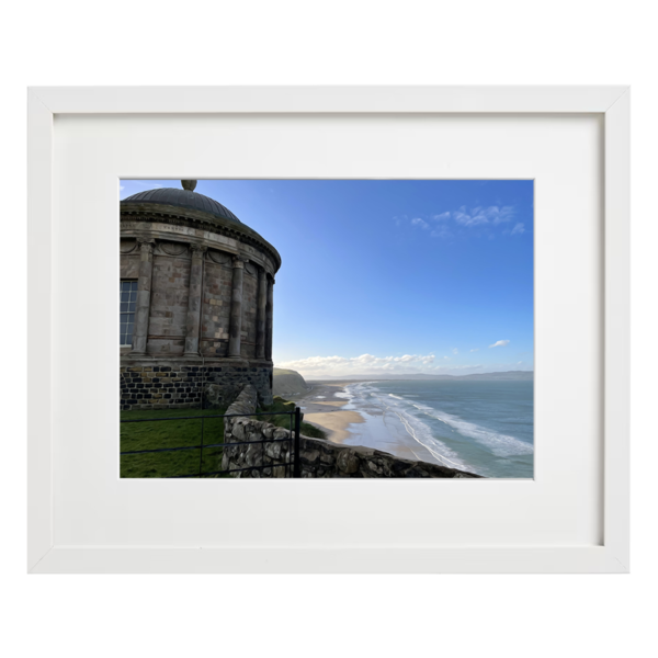 Mussenden Temple Framed With White Mount - Image 2