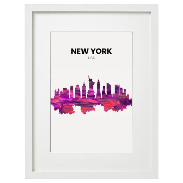 New York Framed With White Mount - Image 2