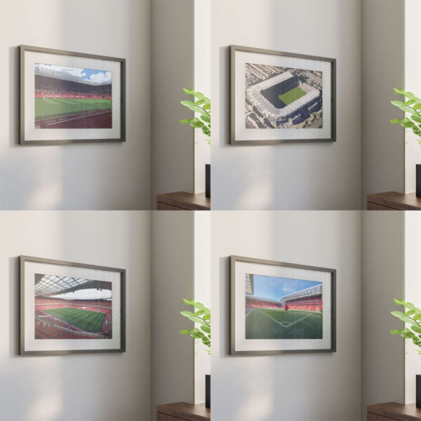 Personalised Stadium Artwork Framed With White Mount